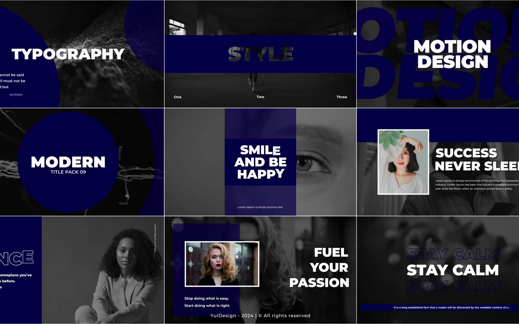 ae模板-海报文字排版模板 文字封面设计