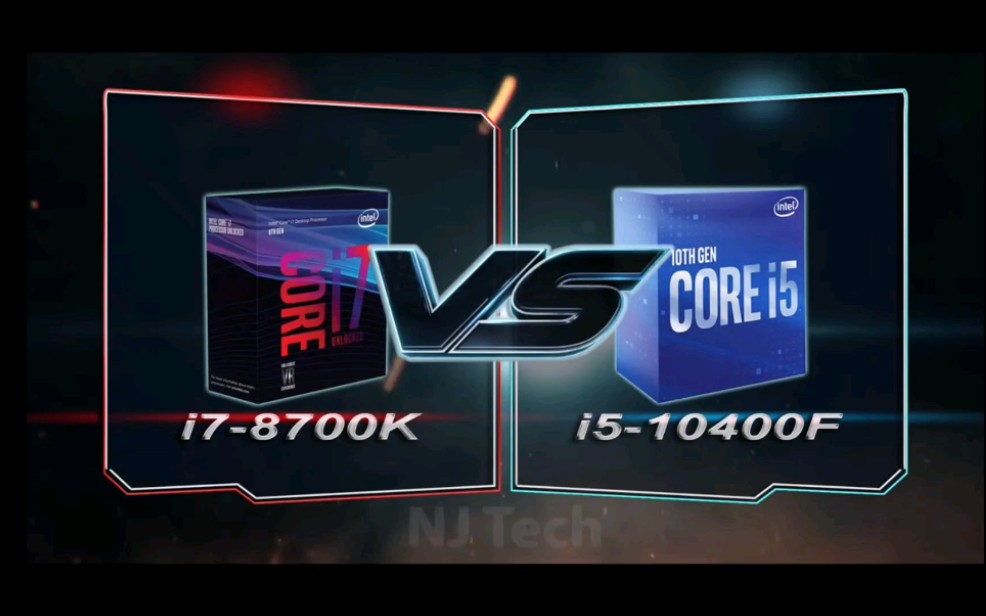 [nj tech]8700k和10400f性能和游戏帧数对比