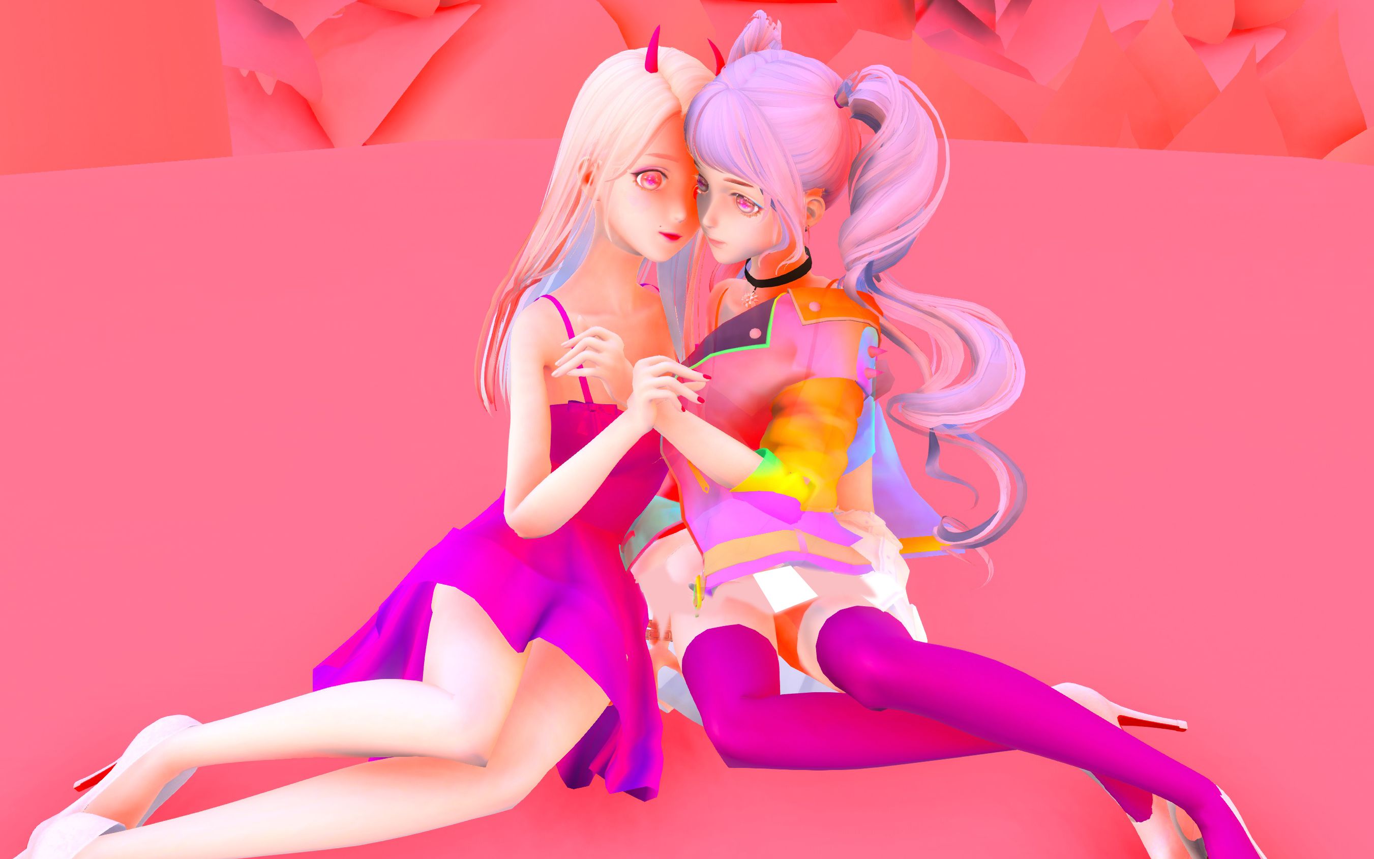 【闪耀暖暖/场景配布/MMD】双色暖暖~!踩点换装~!DUNDUN MV~~马卡龙色系,纸花舞台限时配布哔哩哔哩bilibili