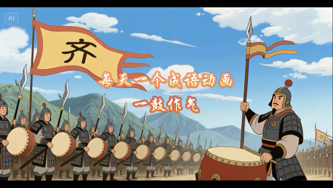 每天一个动画成语故事,一鼓作气