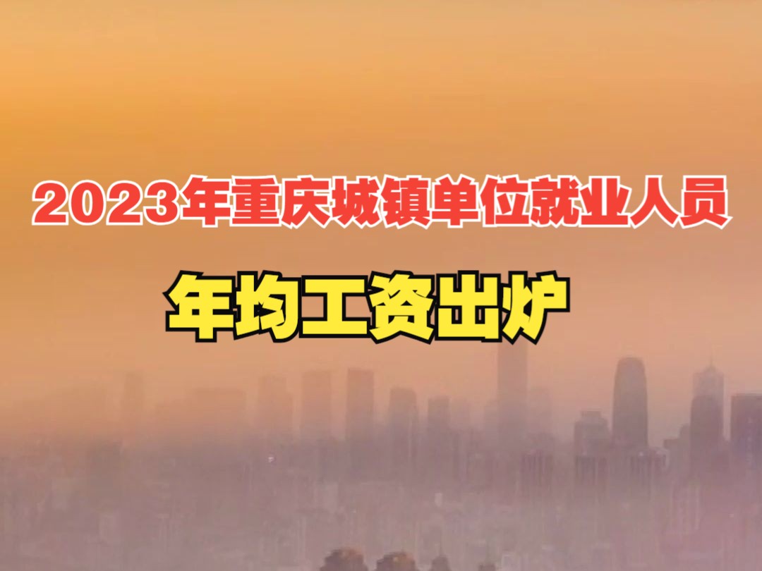 2023年重庆市城镇单位就业人员年平均工资出炉!哔哩哔哩bilibili