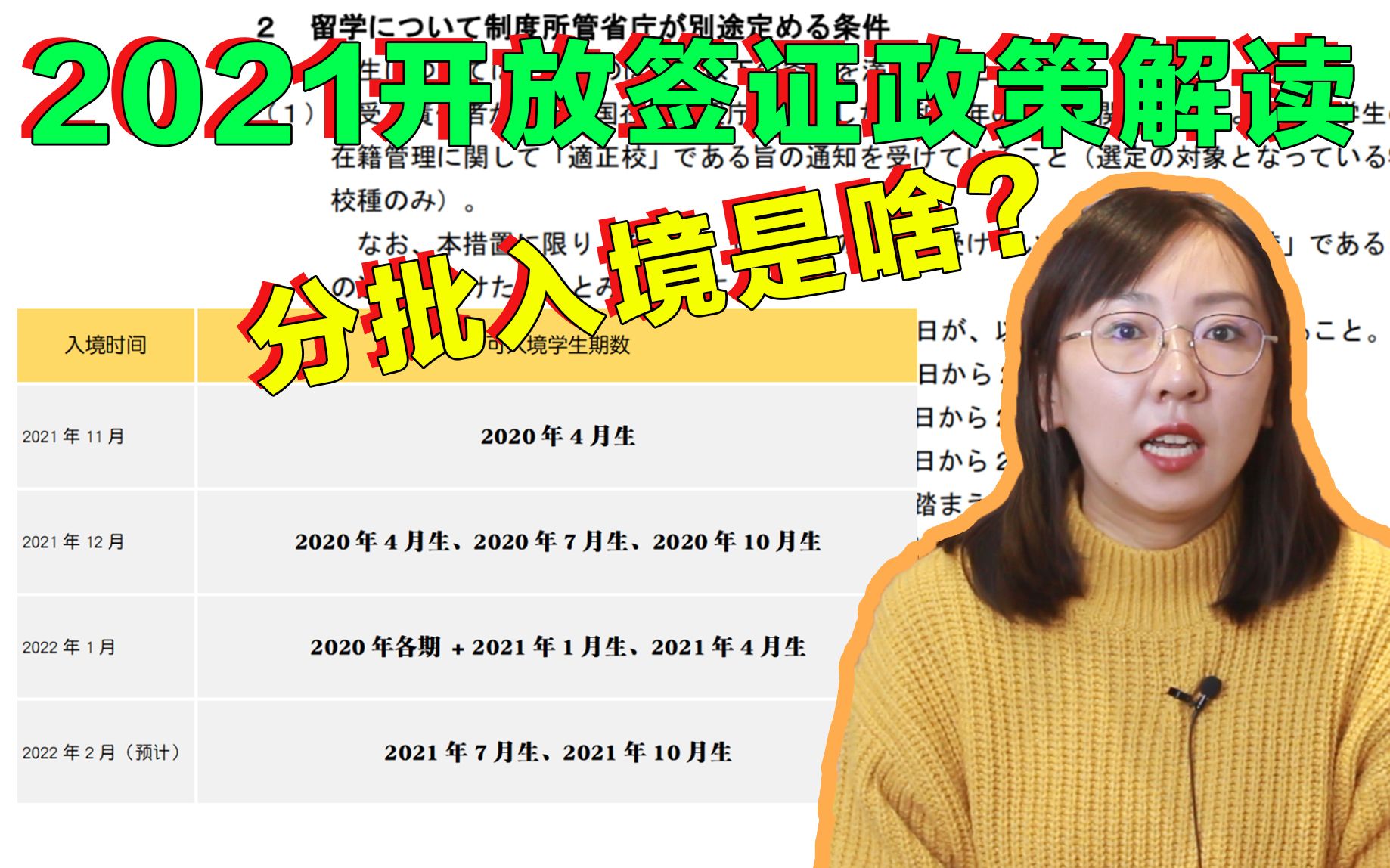 2021日本开放最新签证办理政策解读!日本留学生分批入境到底是个啥?哔哩哔哩bilibili