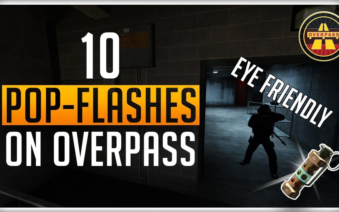 10個實用到爆炸的死亡遊樂園閃光彈! -csgo overpass pop flash!