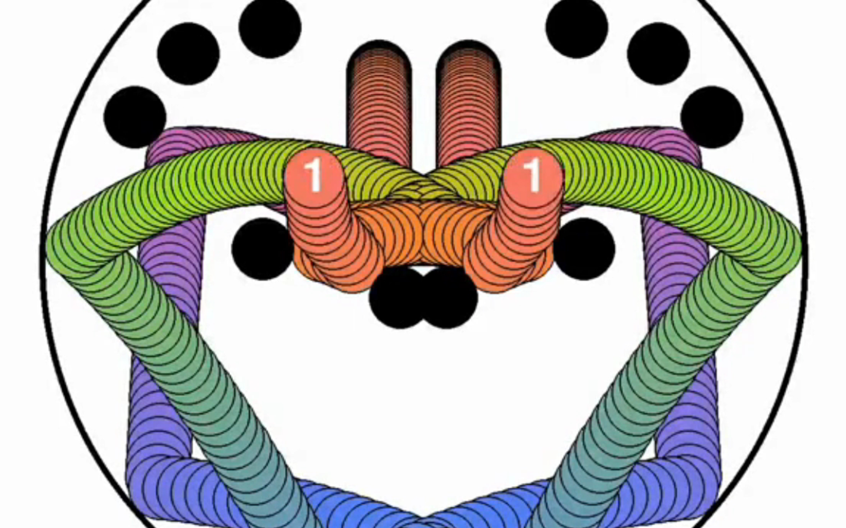 时间结束后小球会变成障碍物  显示运动轨迹  最对称的一集