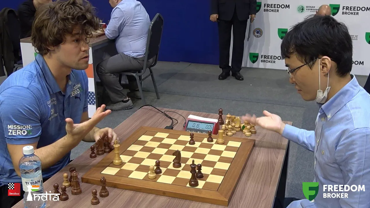 [图]When you play so well that Magnus Carlsen has to offer you a draw ｜ Carlsen