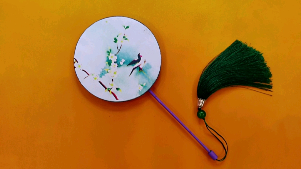 普通的折纸也能做精美的古风团扇步骤很简单好看又实用