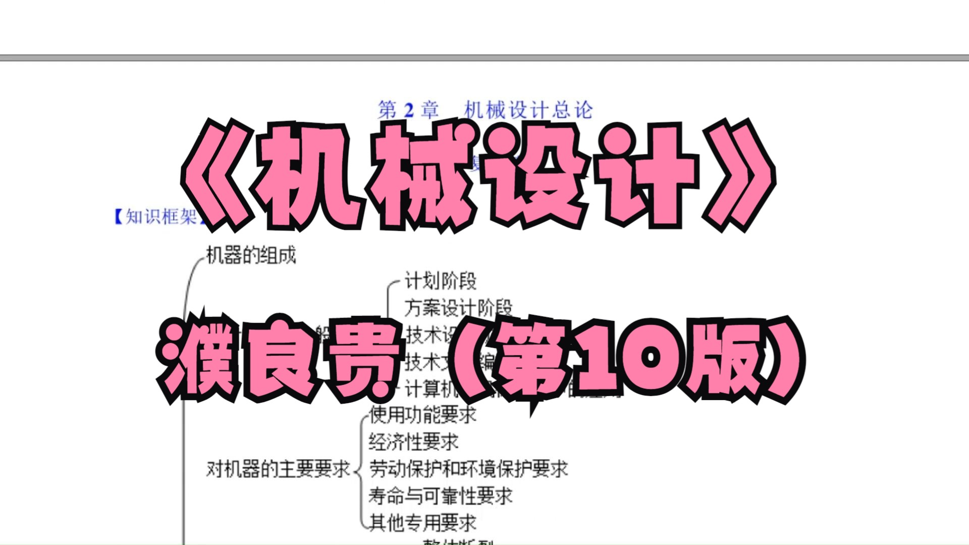 濮良貴《機械設計》(第10版)筆記和課後習題(含考研真題)詳解 配套題