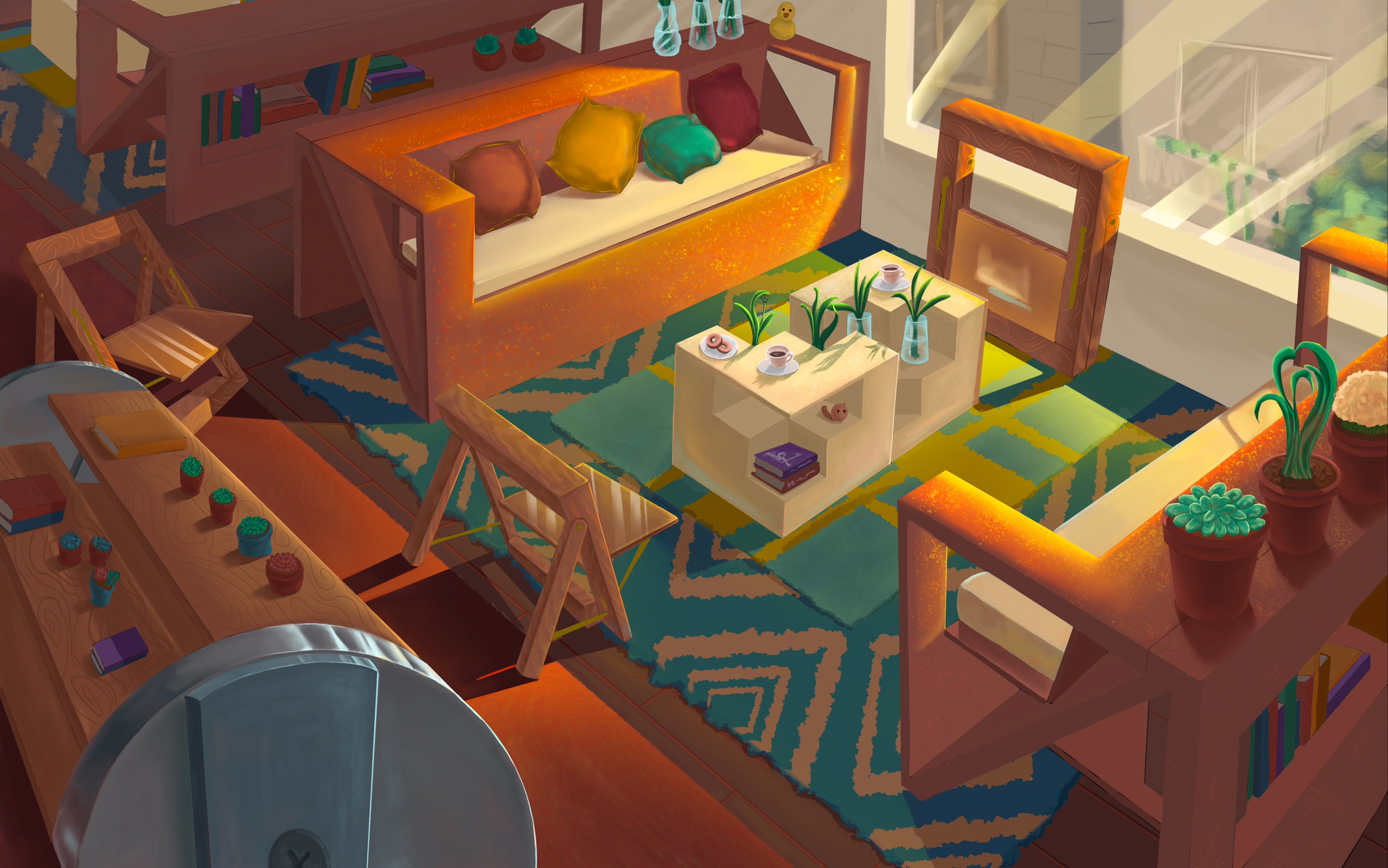 【procreate】咖啡馆场景图