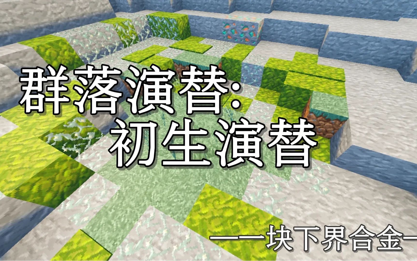 [高中生物]Minecraft版群落演替:初生演替哔哩哔哩bilibili我的世界