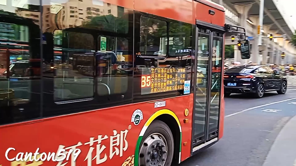 广州公交brt b5路广汽比亚迪k9f 一汽二分 au172(y2-4415)