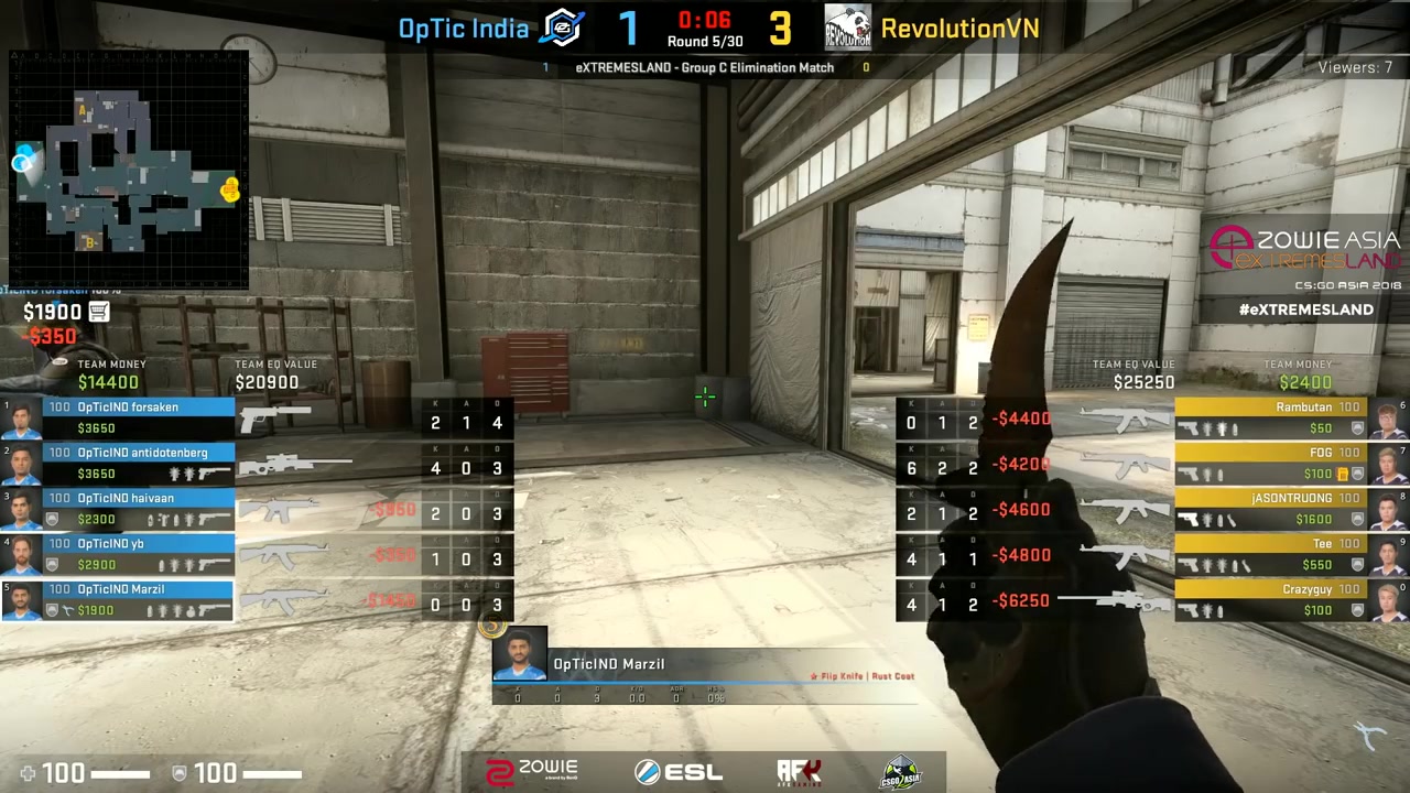 【DB帝球】csgo 印度战队OpTic India 选手forsaken 开挂 | OpTic India vs revolutionvN 全场录像哔哩哔哩bilibili