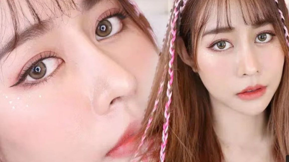 Nuttyploy 用近期收到的新品打造闪闪亮片粉色妆容 编发教程 哔哩哔哩 Bilibili