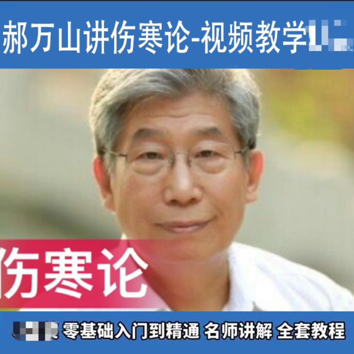 郝万山讲伤寒论视频讲稿音频中医视频健康内科病