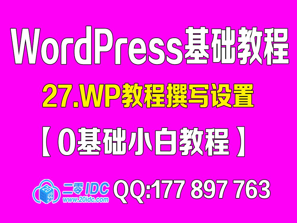 27.WordPress教程撰写设置【0基础教程】哔哩哔哩bilibili