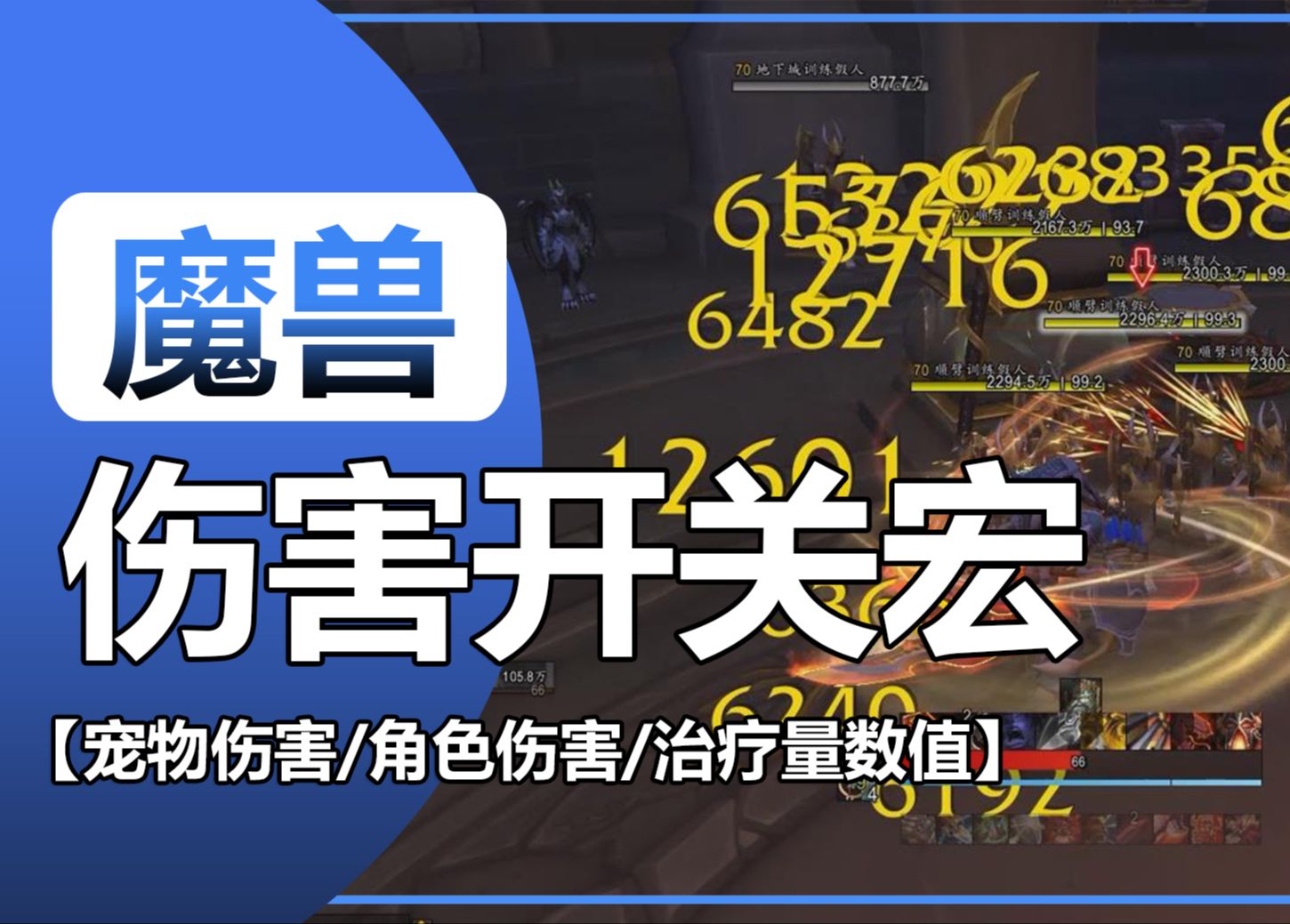 【伤害数字开关宏】角色伤害/宠物伤害/治疗量数值开关宏分享/魔兽世界正式服魔兽世界技巧