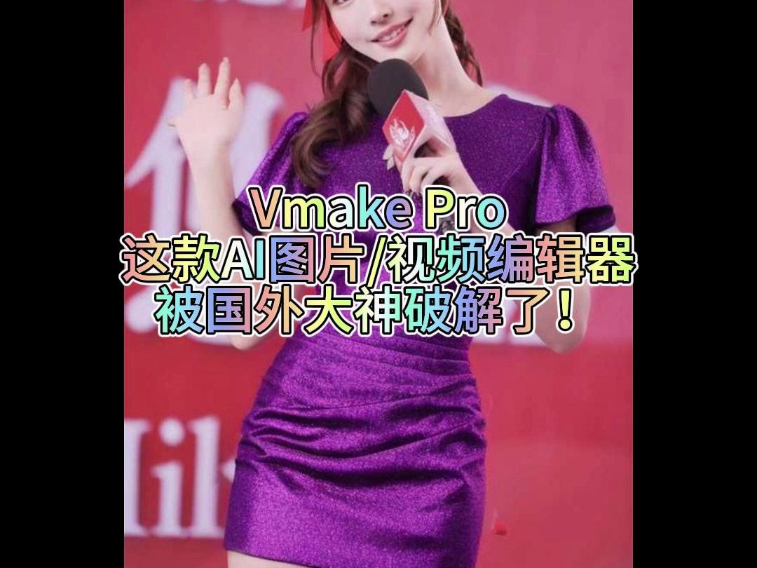 Vmake Pro,这款AI图片/视频编辑器被国外大神破解了!哔哩哔哩bilibili