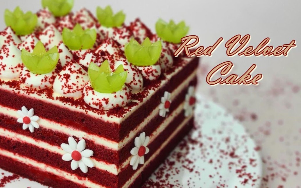 【Beautiful Cake】制作可爱的红色天鹅绒蛋糕‖Red Velvet Cake哔哩哔哩bilibili