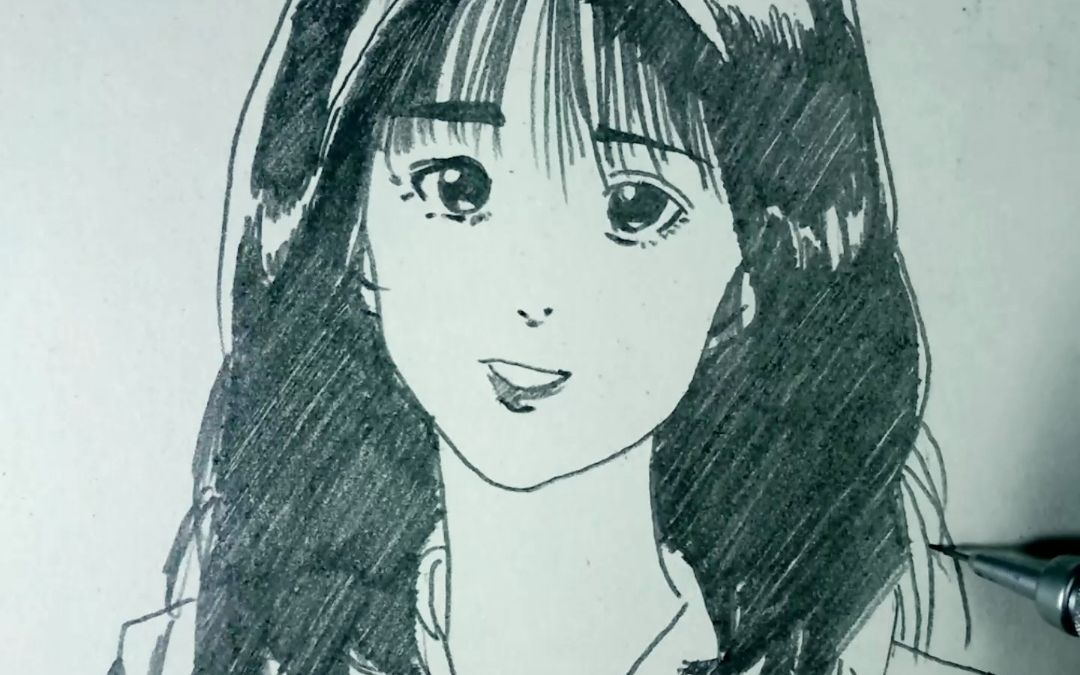 《逛篮高手》中,赤木晴子的画法步骤视频