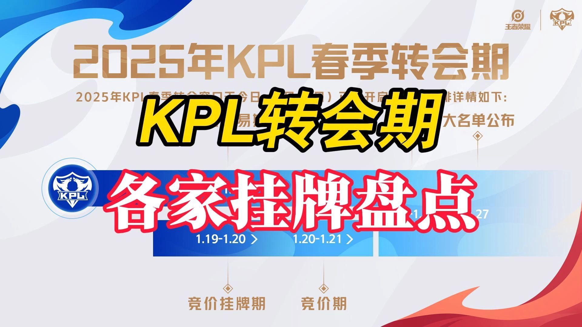 盘点KPL转会期各家战队挂牌!哔哩哔哩bilibili王者荣耀