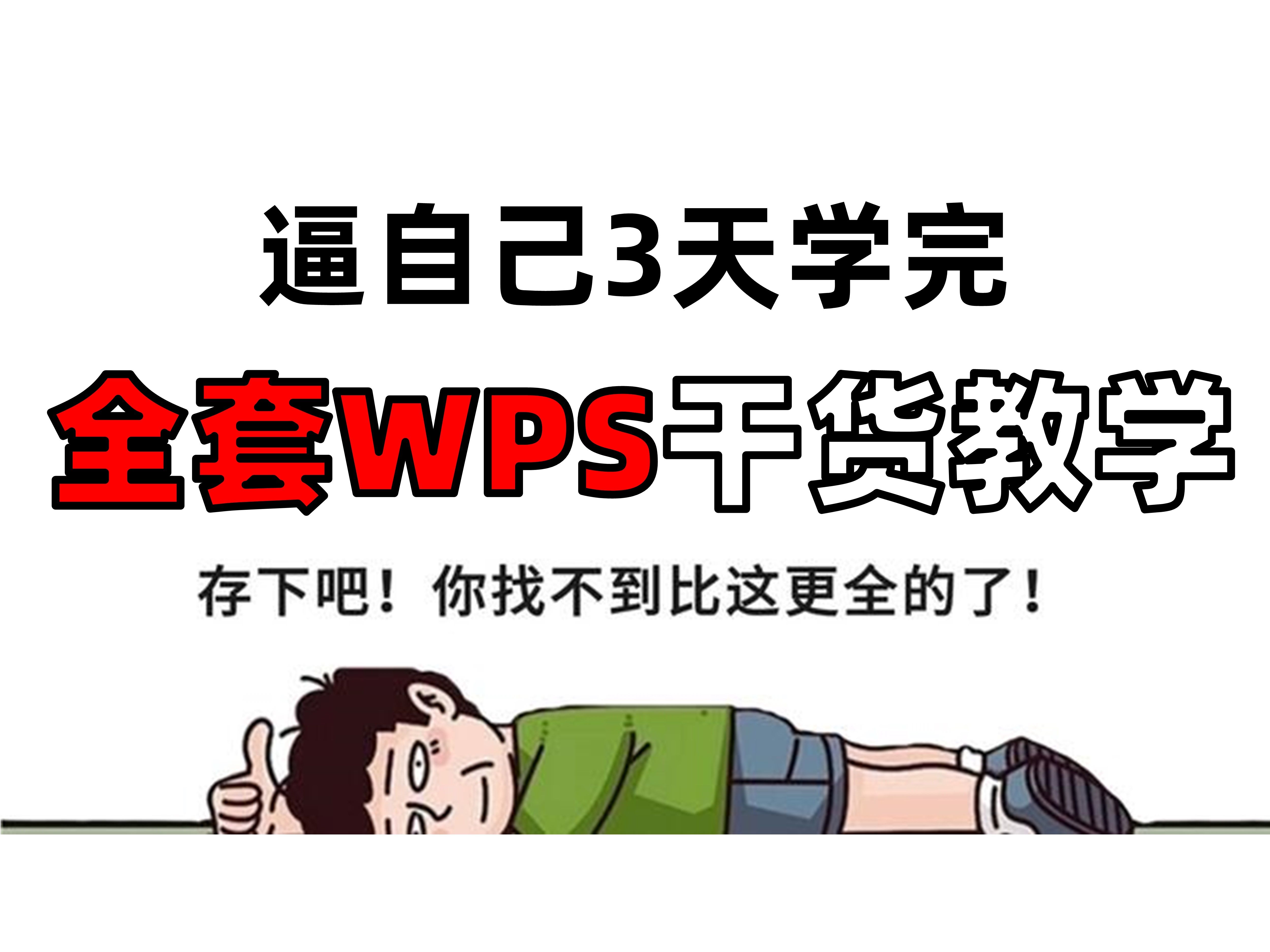 2024 WPS全套零基础办公入门课程 | 办公必备/简单易懂/快速掌握/Excel/Word/PPT/Office/数据分析/图表制作哔哩哔哩bilibili