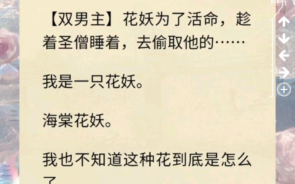 【双男主】花妖为了活命,趁着圣僧睡着,去偷取他的……我是海棠花妖.我也不知道这种花到底是怎么了,总之,我在垂危之际,为了保命.必须要饮下至...