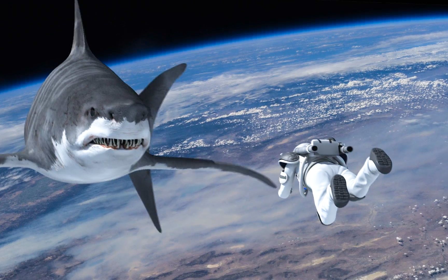 美国科幻电影,鲨鱼也能上太空_哔哩哔哩_bilibili