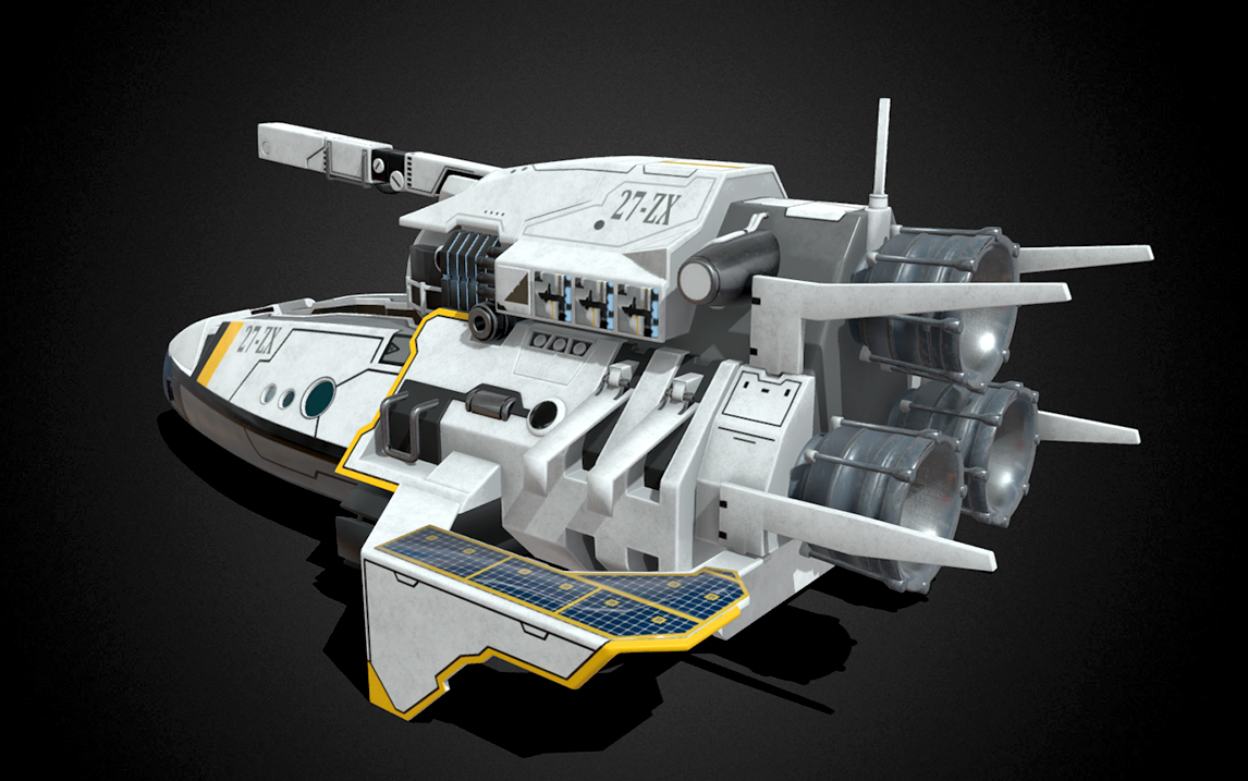 【maya】零基础教你制作"概念飞船"模型,3d游戏道具建模