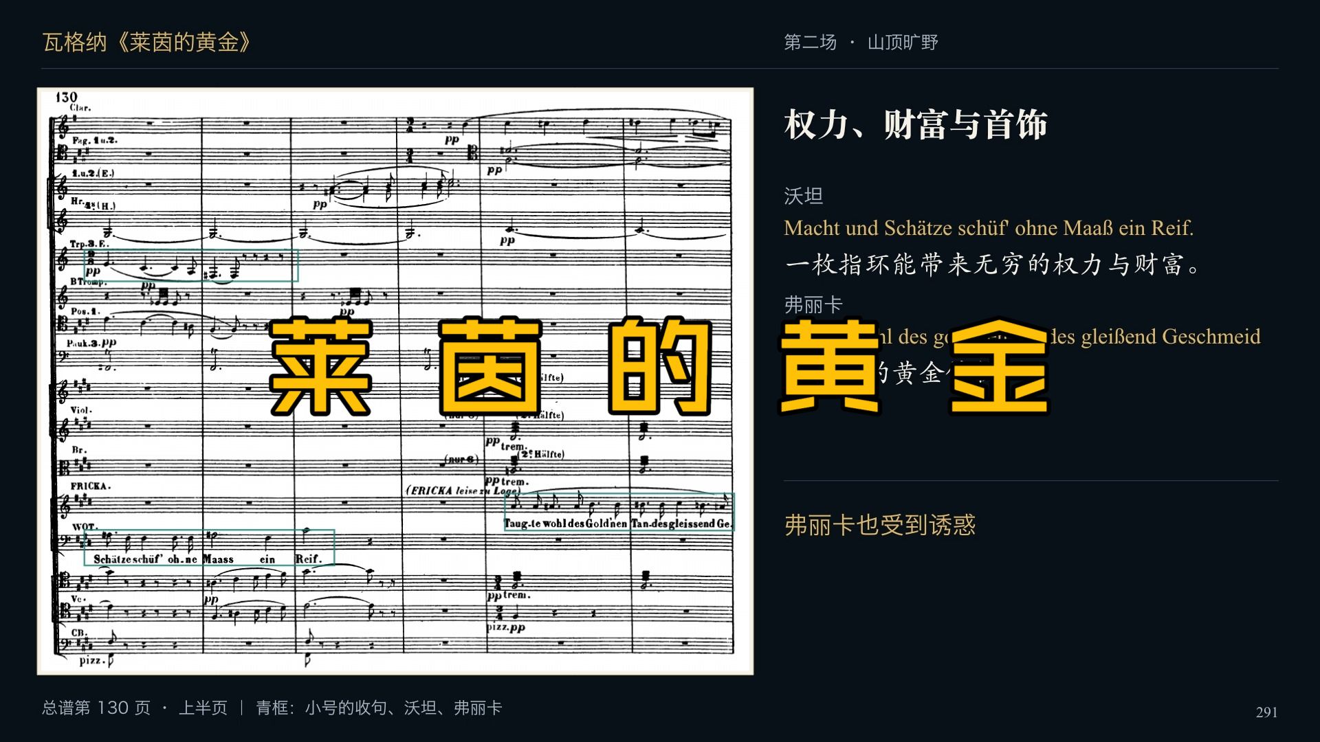 [中德双字][曲谱同步]【瓦格纳】莱茵的黄金 Das Rheingold (索尔蒂指挥)