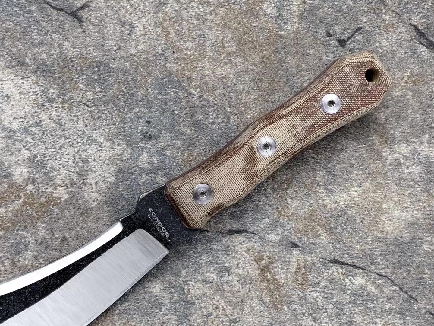 condor 秃鹰 bush slicer sidekick knife 1095高碳钢钢 米卡塔柄