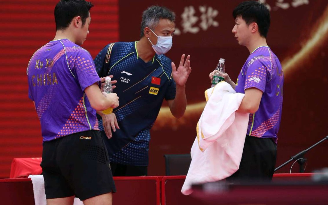 2021威海国乒奥运热身赛男双 马龙/许昕vs梁靖崑/周启豪