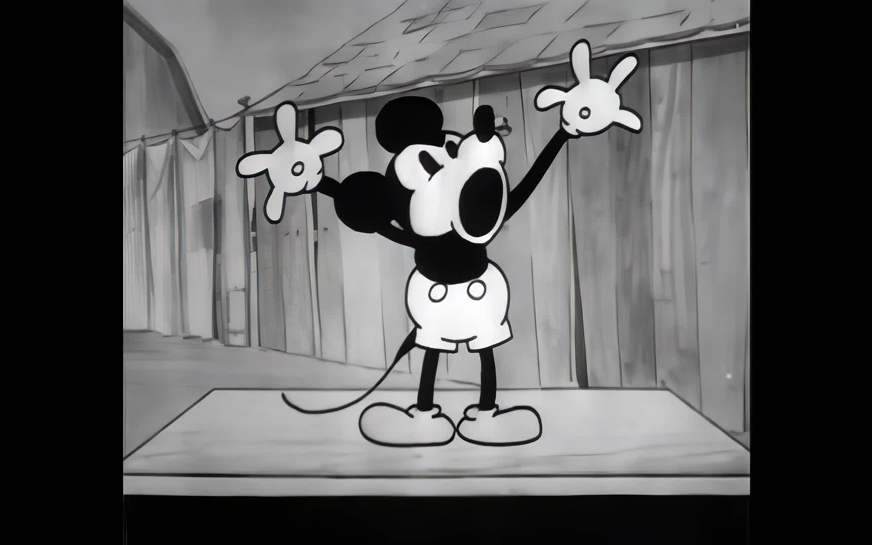 【4k】米老鼠黑白动画系列第十部:米奇干的傻事 mickeys follies