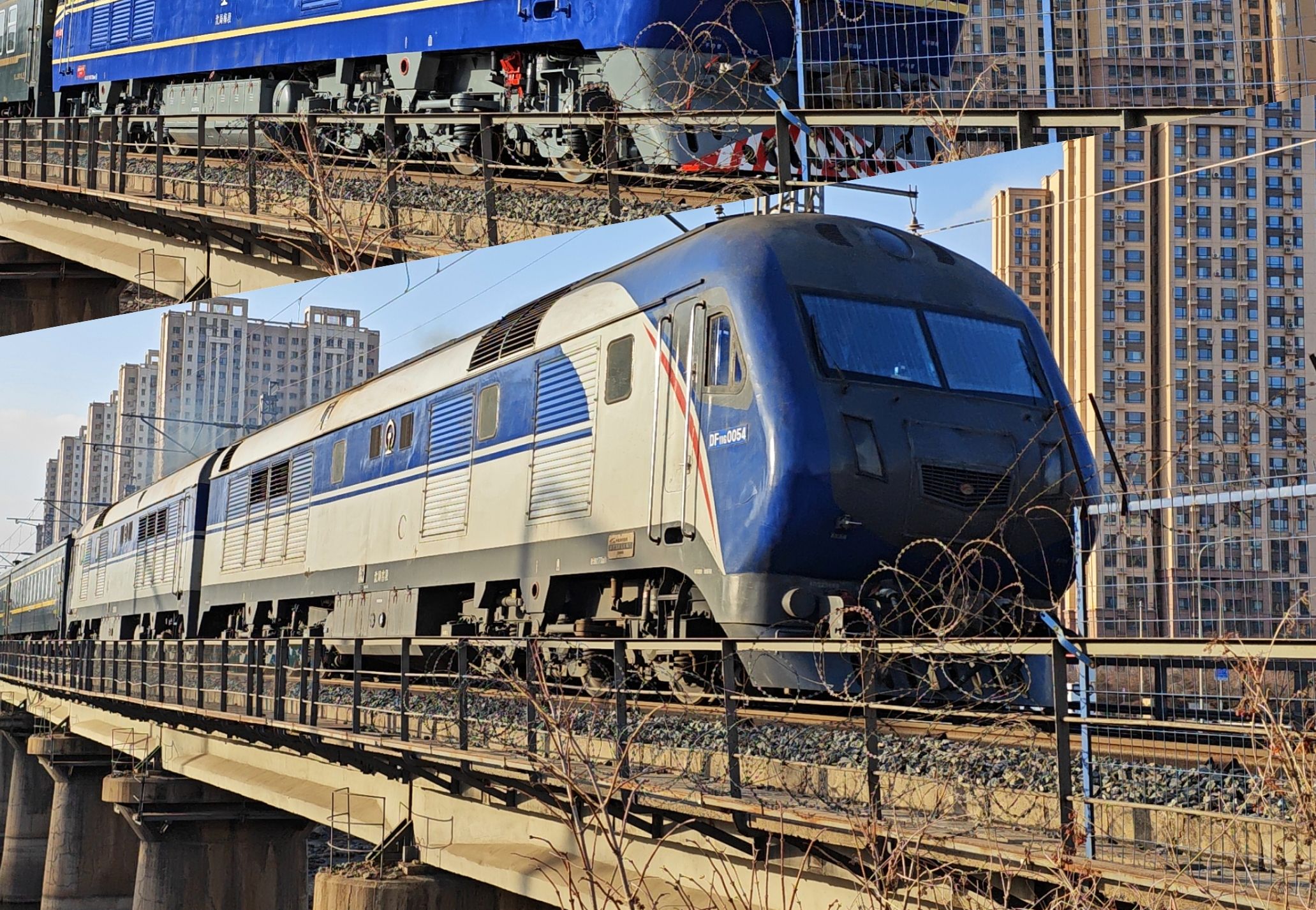 df11/11g牵引列车经过