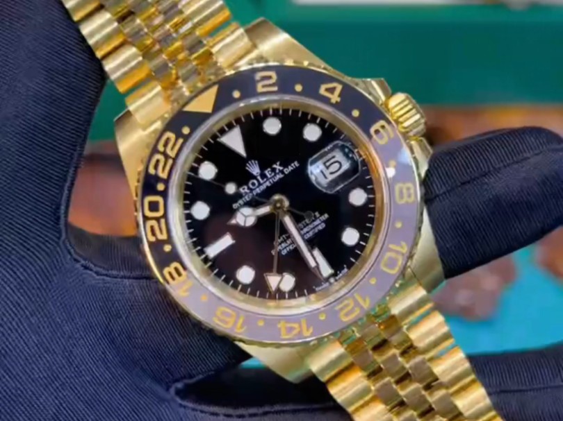 手表包金上班第7天.客来表,劳力士格林尼治24k通体包金