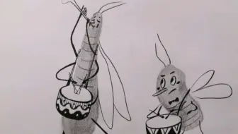 小小鼓手简笔画