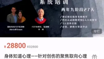 [上新]身体知道心理——针对创伤的聚焦取向心理治疗系统培训（两年九阶段）】[已更新6节]