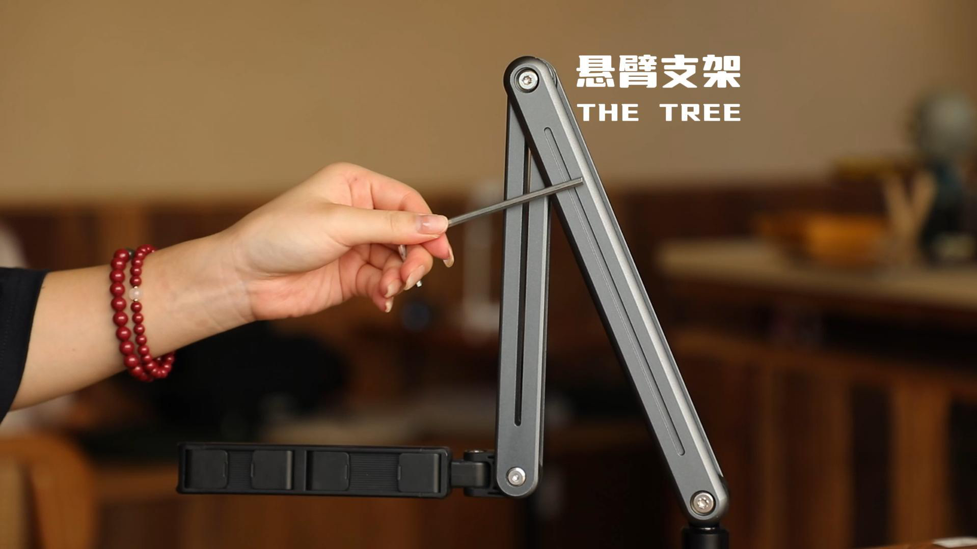 thetree桌夹手机支架伸缩双夹子手机支架多角度调节通用平板电脑支架