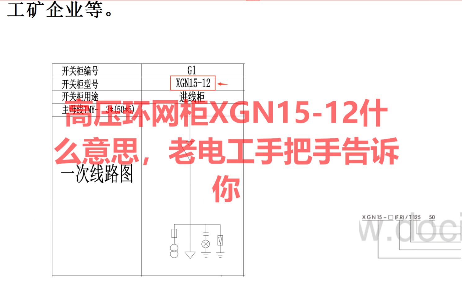 高压环网柜XGN1512什么意思,老电工手把手告诉你哔哩哔哩bilibili