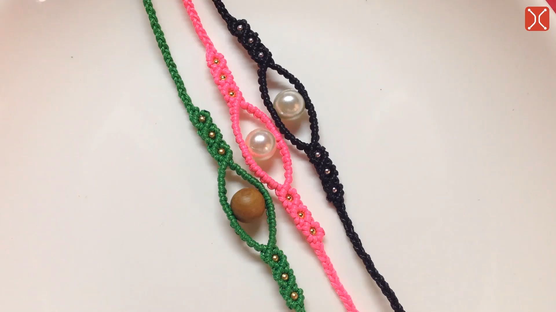 【macrame tita】眼睛手链绳编编制教程macrame bracelet tutorial