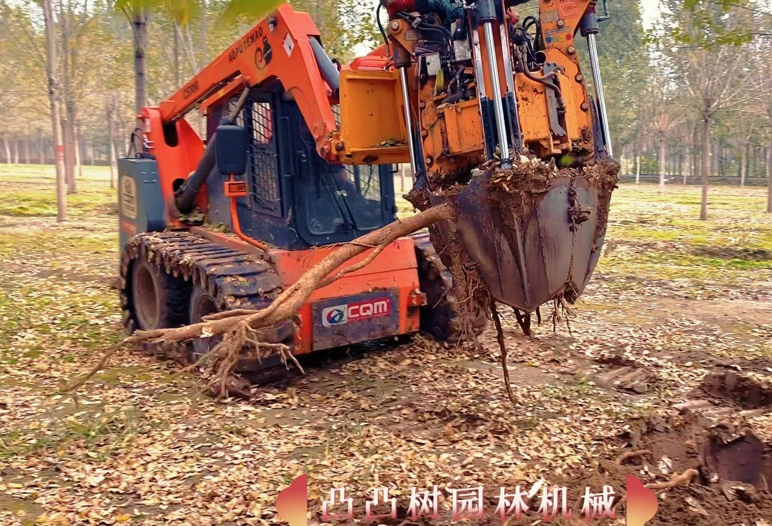 讓你先挖半小時,挖樹機一出場直接秒了!