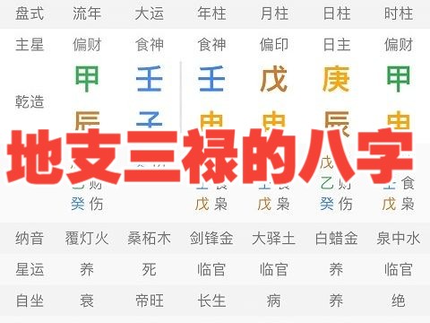 地支三禄的八字!哔哩哔哩bilibili