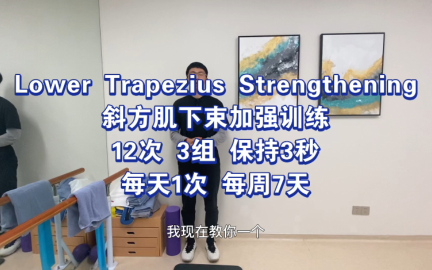 【肩关节康复】改善“肩峰撞击”Lower Trapezius Strengthening斜方肌下束加强训练哔哩哔哩bilibili