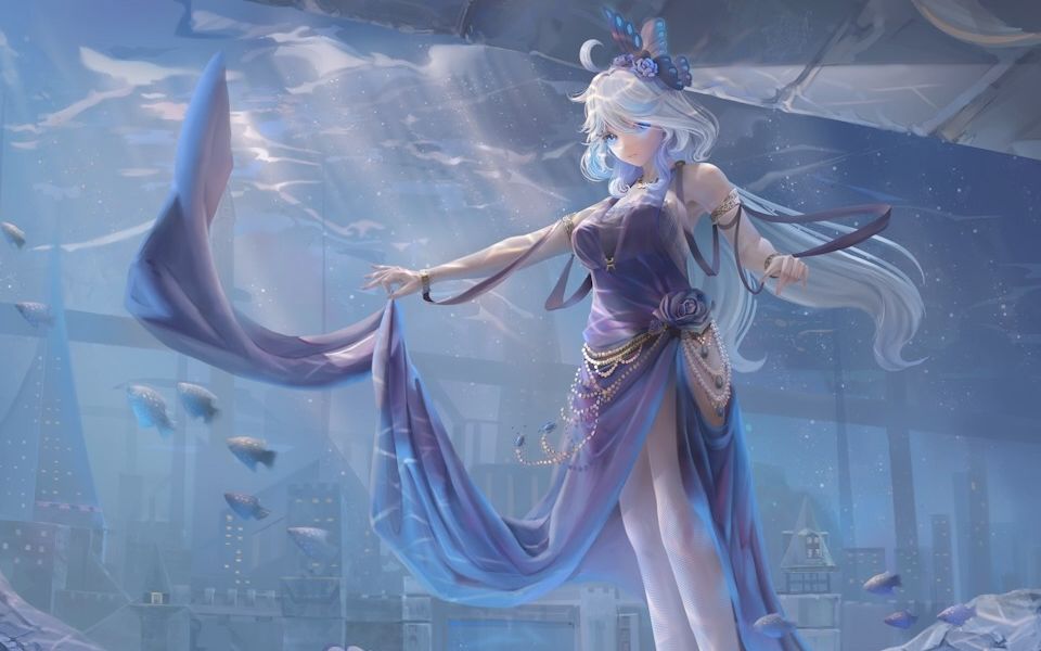 【原神】芙宁娜【海的约定】,旅行者,我的出场费可是很高的哟~【绘画