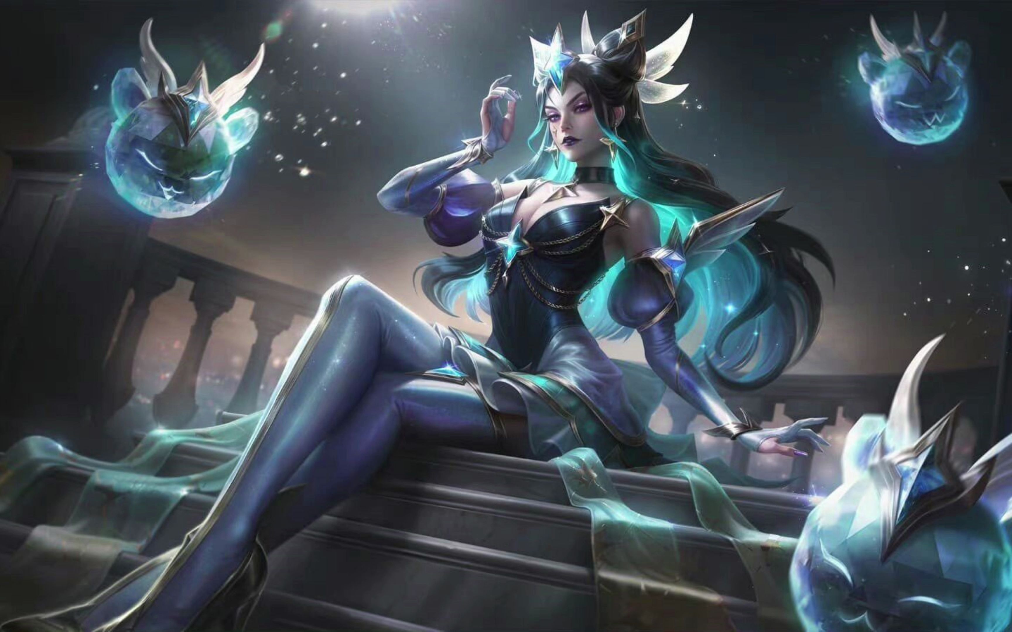 星之守护者 阿卡丽 奎因 芮尔 莫甘娜 辛德拉 岩雀原画_哔哩哔哩_bili