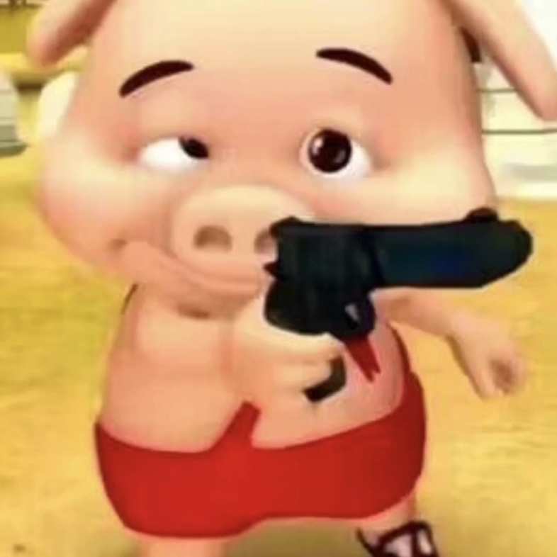 傻逼小呆呆玩枪