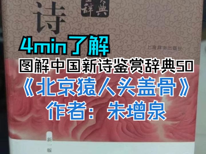 图解中国新诗鉴赏辞典第50首:朱增泉《北京猿人头盖骨》哔哩哔哩bilibili