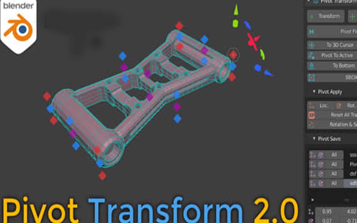 Blende黑科技插件:三维模型中心点变换移动工具 Pivot Transform哔哩哔哩bilibili