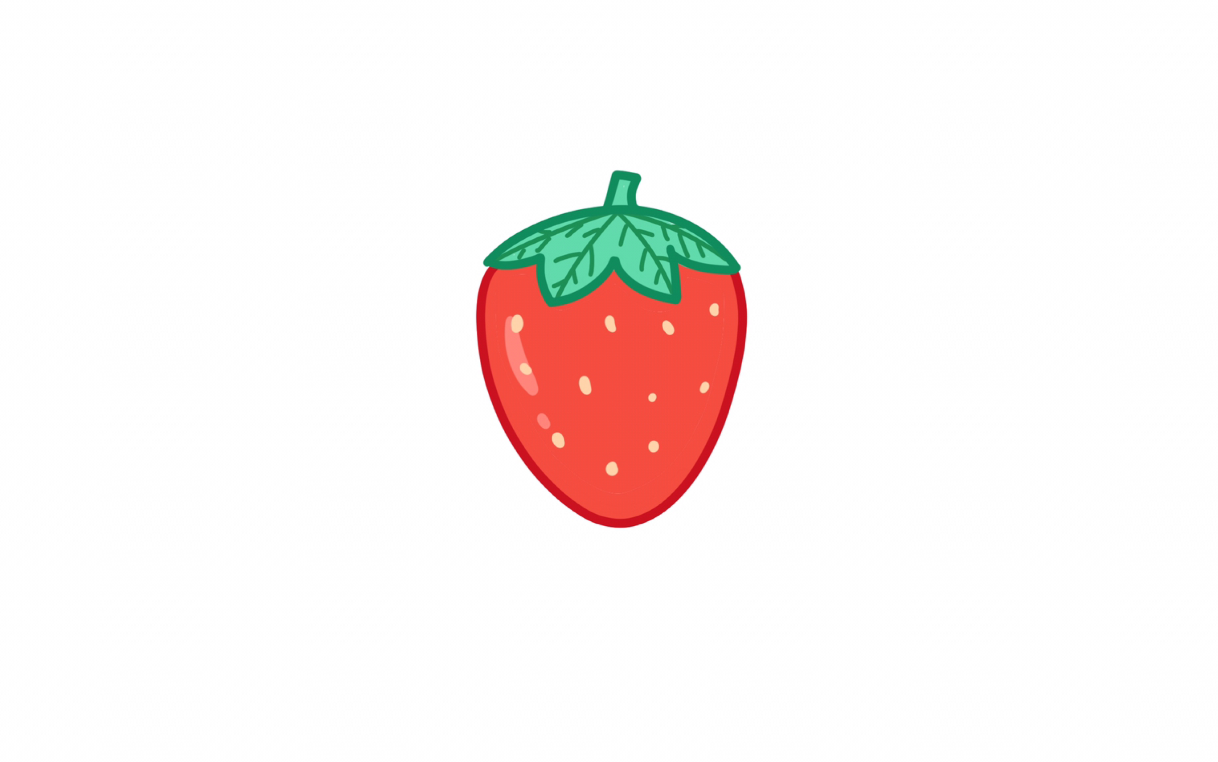 草莓切开的简笔画图片