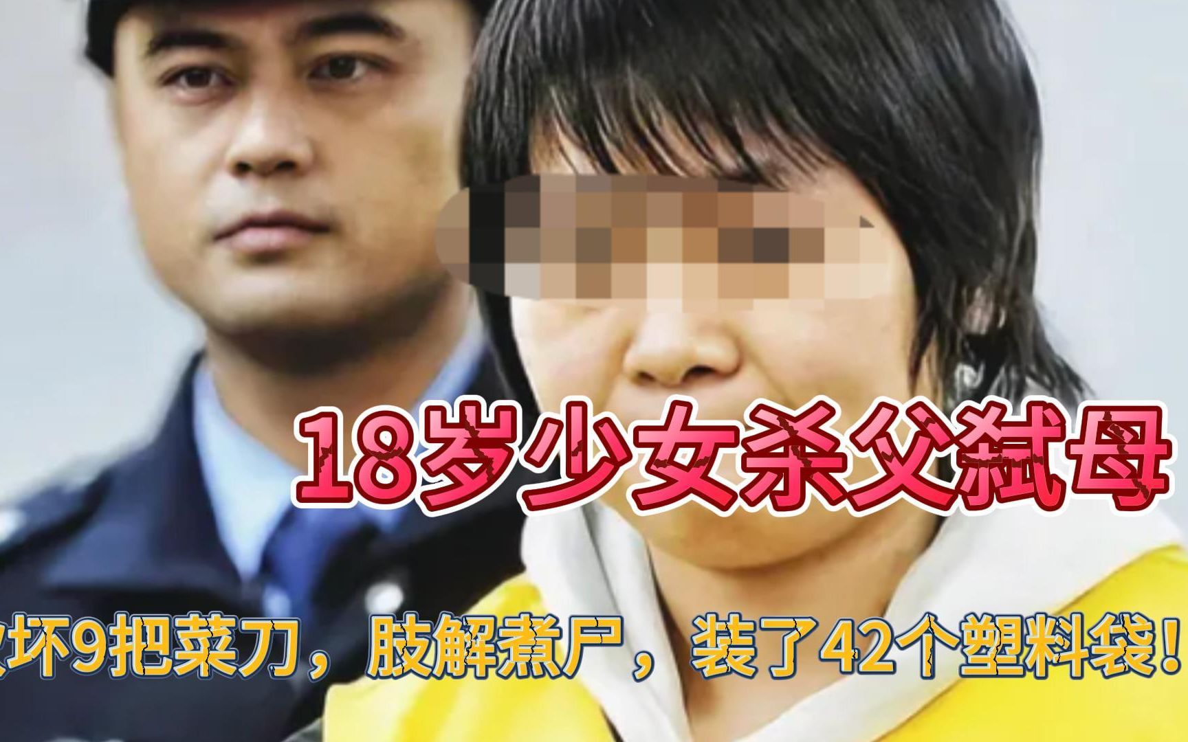 18岁少女杀父弑母,砍坏9把菜刀肢解煮尸,装了42个塑料袋
