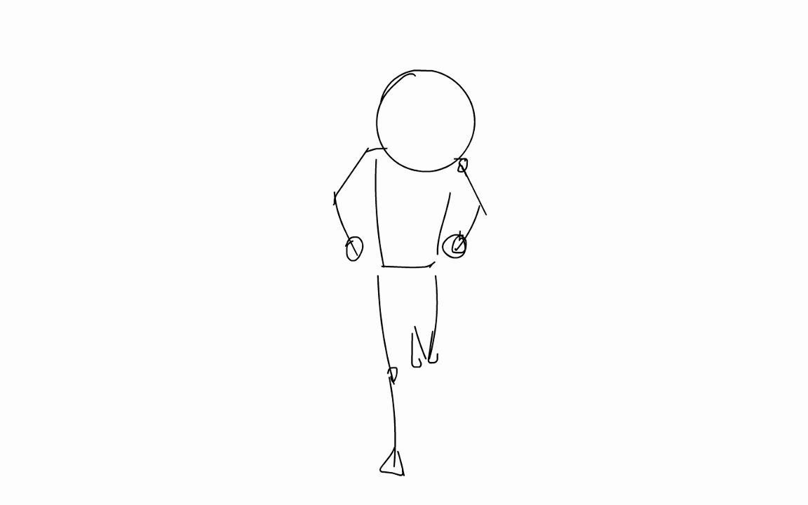 活动作品正面跑步快放