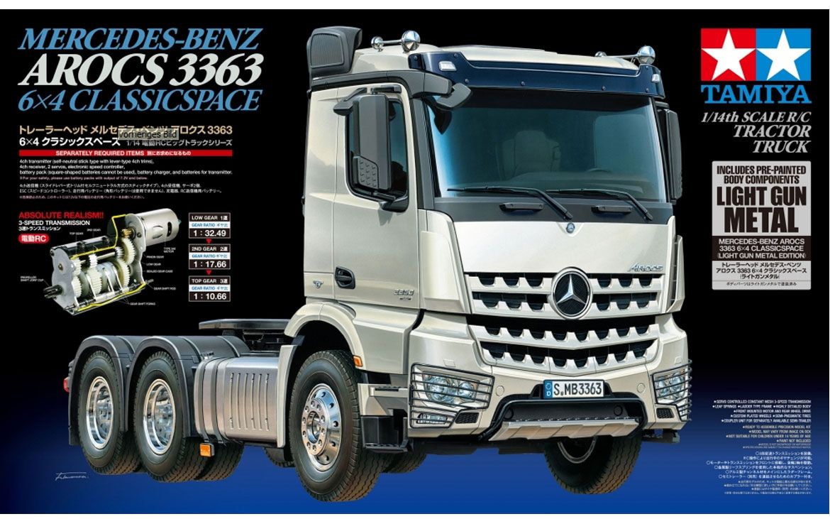 【luca peirone/合辑】田宫rc·奔驰arocs 3363拖头·开箱制作